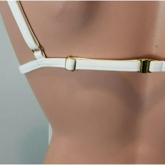 Andie Swim The Tropez Bikini Top White NWT - Picture 3 of 6
